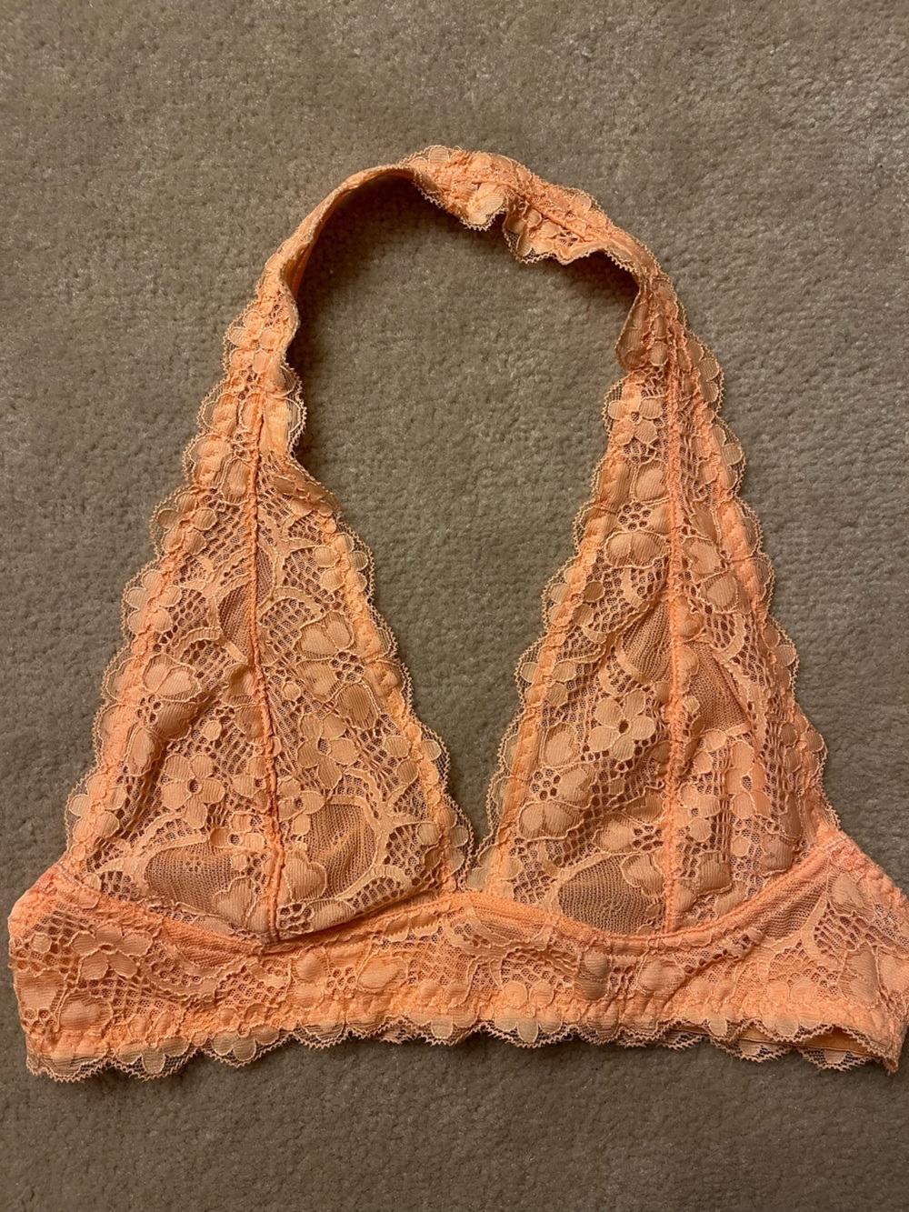 Free People Women’s XS Light Orange Triangle Bralette